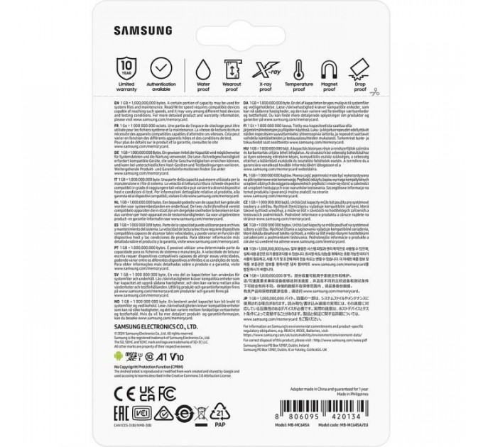 Карта пам/'яті Samsung 64GB microSD class 10 UHS-I U3 V30 A1 EVO Plus (MB-MC64SA\/EU)