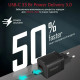 Зарядное устройство Promate 33W USB-C+USB-A (powerport-33.black)