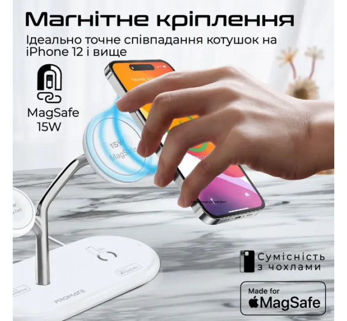 Зарядний пристрій Promate wireless (synergy-pro.white)