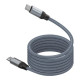 Дата кабель USB-C to USB-C 1.2m Promate (springy.grey)