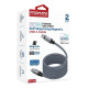 Дата кабель USB-C to USB-C 1.2m Promate (springy.grey)