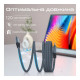 Дата кабель USB-C to USB-C 1.2m Promate (springy.grey)