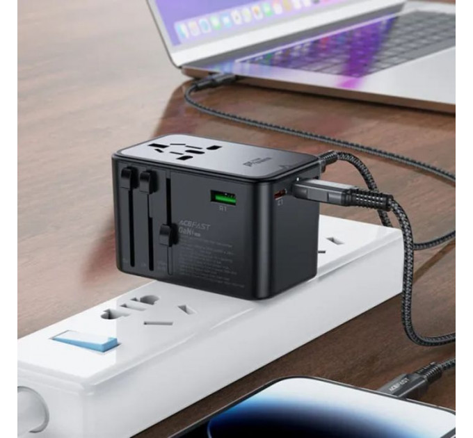 Зарядний пристрій Acefast 5xUSB 75W (3xUSB-C + 2xUSB-A) Gan Z1 Fast Charger (6974316282495)
