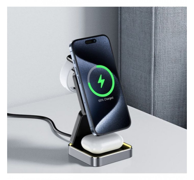 Зарядний пристрій Acefast Wireless QI 3in1 15W E20 (6974316283478)