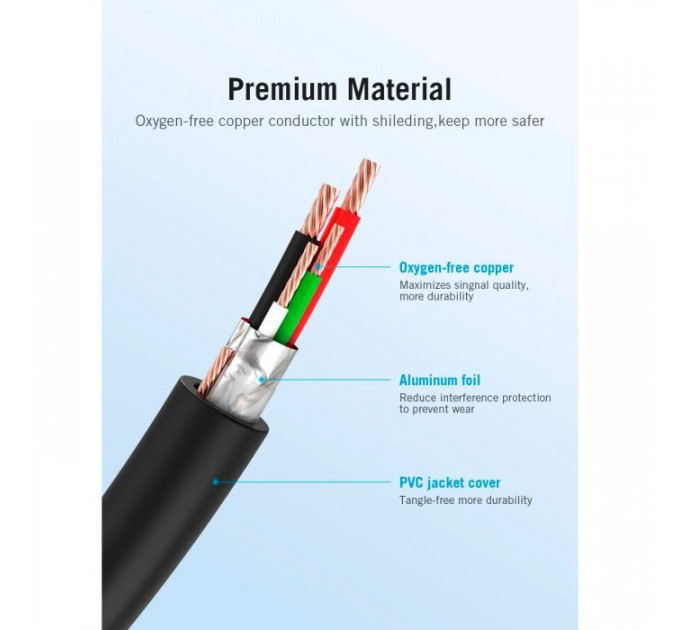 Дата кабеля USB 2.0 AM to Micro 5P 0.5m Black VENTION (VAS-A08-B050)