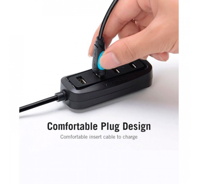 Дата кабеля USB 2.0 AM to Micro 5P 0.5m Black VENTION (VAS-A08-B050)