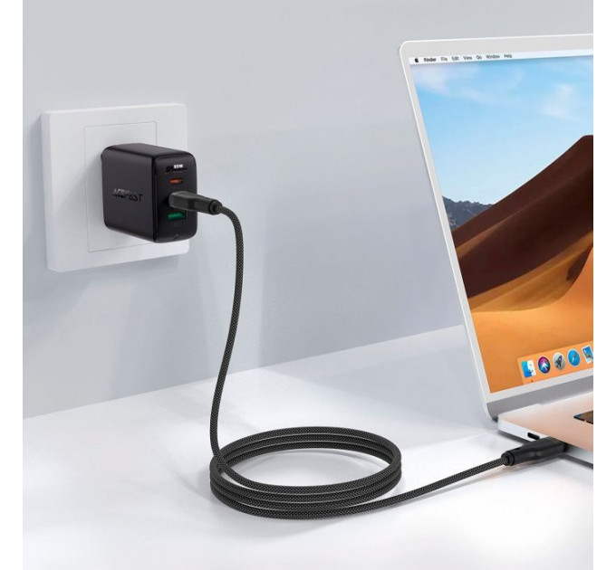 Дата кабель USB-C to USB-C 1.2m 3A C8-03 Acefast (6974316282716)
