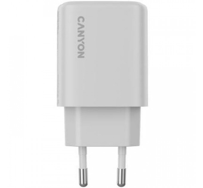 Зарядний пристрій Canyon OnCharge 250 25W 1xPD 1xQC EU White (CNE-CHA250-21)