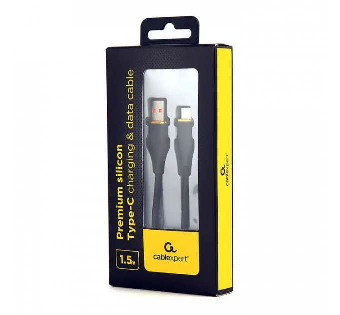 Дата кабель USB 2.0 AM to USB-C 1.5m 2.1A Cablexpert (CC-USB2S-AMCM-1.5M-BK)