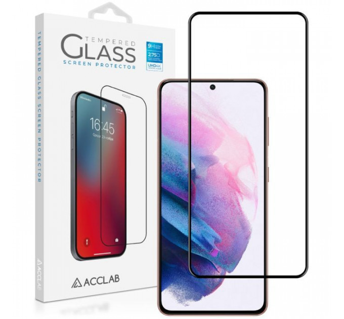 Скло захисне ACCLAB Full Glue Samsung S21 (G991) Black (1283126510519)