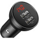Зарядний пристрій Baseus Digital Display Dual USB 4.8A Car Charger 24W+Three Primary Colors 3-in-1 Cable 1.2m (TZCCBX-0G)