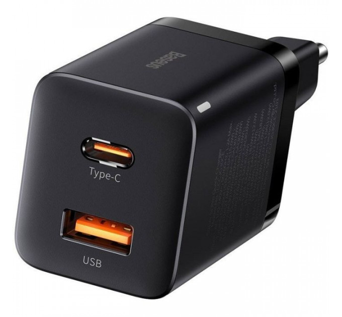 Зарядний пристрій Baseus Super Si Pro Quick Charger C+U 30W black (CCSUPP-E01)