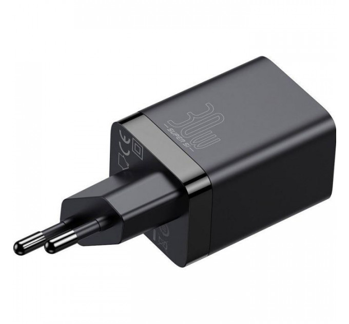Зарядний пристрій Baseus Super Si Pro Quick Charger C+U 30W black (CCSUPP-E01)