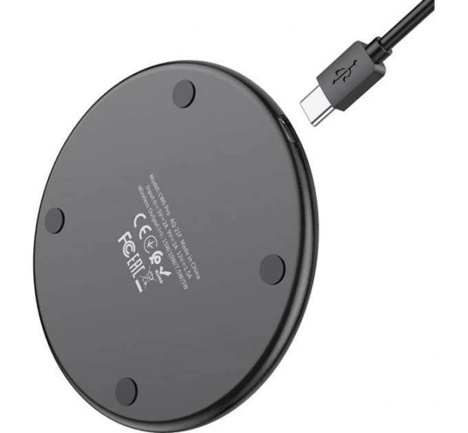 Зарядное устройство HOCO HOCO CW6 Pro Easy 15W Charge Wireless Fast Charger Black (6931474755032)