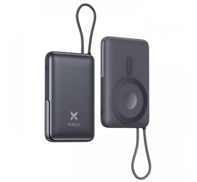 Батарея універсальна Vinga 10000 mAh 22.5W\/15W\/2.5W Wireless (VPBB1022WL)