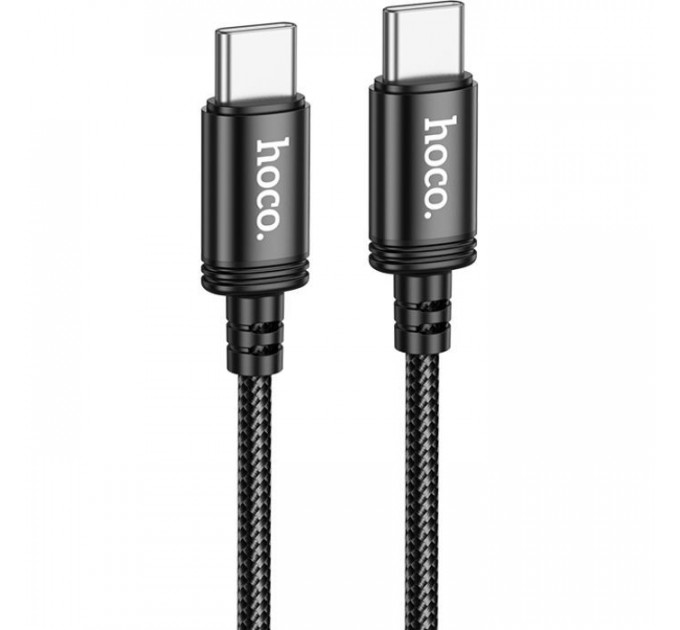 Дата кабель USB-C to USB-C 1.0m Wind 60W X89 black HOCO (6931474784384)