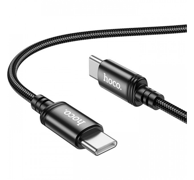 Дата кабель USB-C to USB-C 1.0m Wind 60W X89 black HOCO (6931474784384)