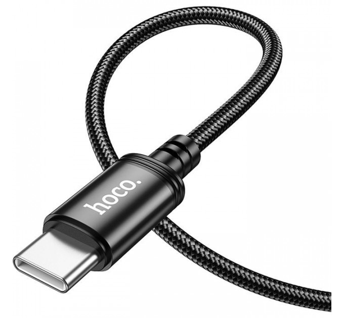 Дата кабель USB-C to USB-C 1.0m Wind 60W X89 black HOCO (6931474784384)