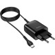 Зарядний пристрій HOCO C72Q Glorious USB QC3.0 + cable USB to USB-C 18W Black (6931474732545)
