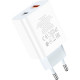 Зарядное устройство HOCO C97A 1xUSB-C PD20W + 1xUSB QC3.0 White (6931474766076)