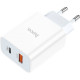 Зарядное устройство HOCO C97A 1xUSB-C PD20W + 1xUSB QC3.0 White (6931474766076)