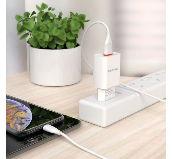 Зарядний пристрій BOROFONE BA20A Sharp USB 10.5W White (6931474700681)