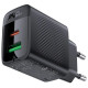 Зарядний пристрій Acefast A78 1xUSB-C PD20W + 1xUSB-A GaN Black (6974316283256)