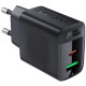Зарядний пристрій Acefast A78 1xUSB-C PD20W + 1xUSB-A GaN Black (6974316283256)