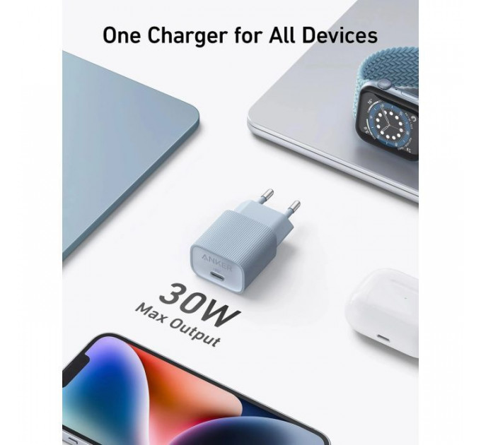 Зарядний пристрій Anker PowerPort 511 Nano IV 30W USB-C Black (A2337G11)