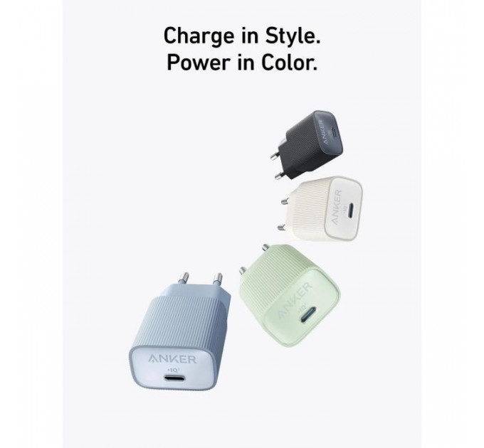 Зарядний пристрій Anker PowerPort 511 Nano IV 30W USB-C Black (A2337G11)