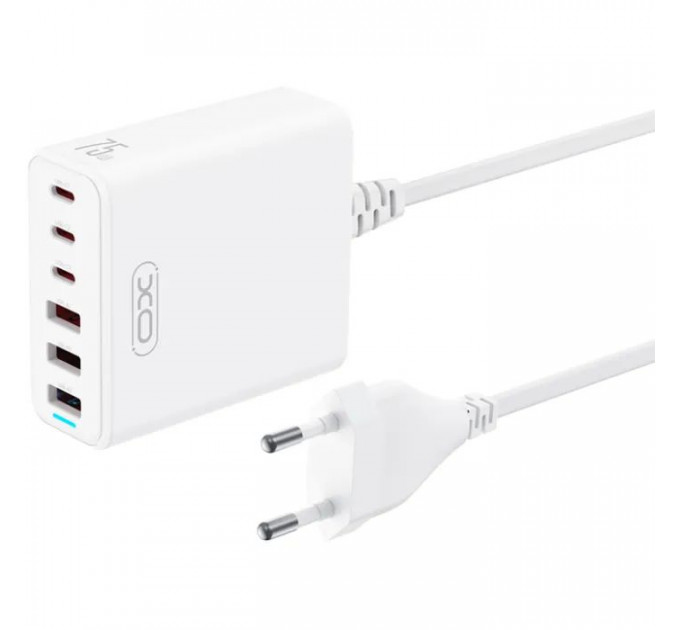 Зарядний пристрій XO L133 3xUSB-A + 3xUSB-C 75W White (L133.white) Зарядний пристрій XO L133 3xUSB-A + 3xUSB-C 75W White (L133.white)