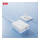 Зарядний пристрій XO L133 3xUSB-A + 3xUSB-C 75W White (L133.white)