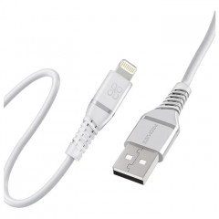Дата кабель USB 2.0 AM to Lightning 1.2m 2.4A MFi PowerLine-Ai120 white Promate (powerline-ai120.white)