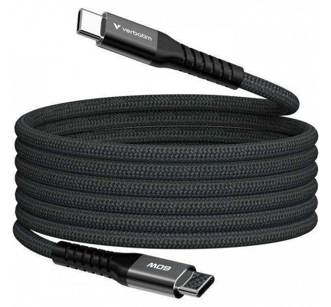 Дата кабель USB-C to USB-C 1.2m Magnetic 60W black Verbatim (31859)