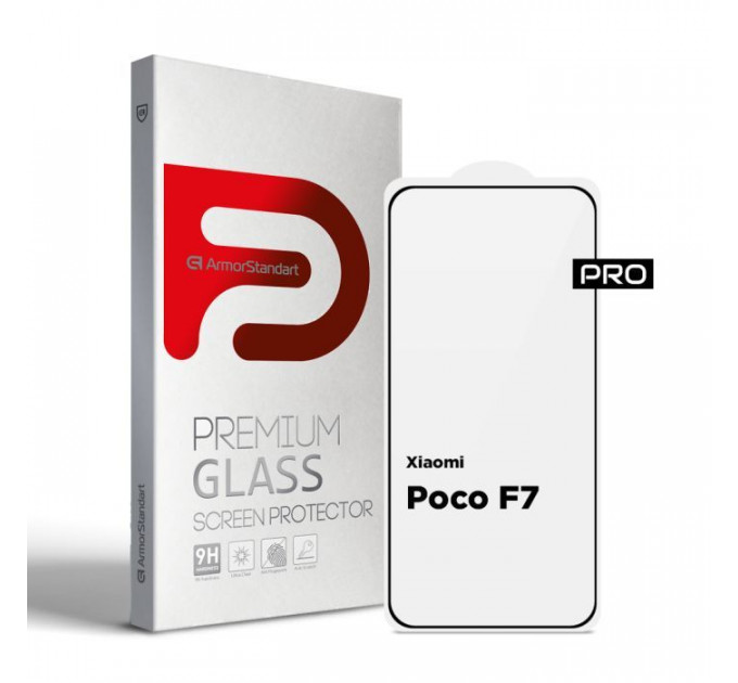 Стекло защитное Armorstandart Pro Xiaomi Poco F7 Black (ARM86943)
