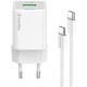Зарядное устройство ColorWay C101A GaN Mini 20W PD PPS USB-C + USB-A QC4.0 + cable USB-C to USB-C black (CW-CHS062PDC-WT)