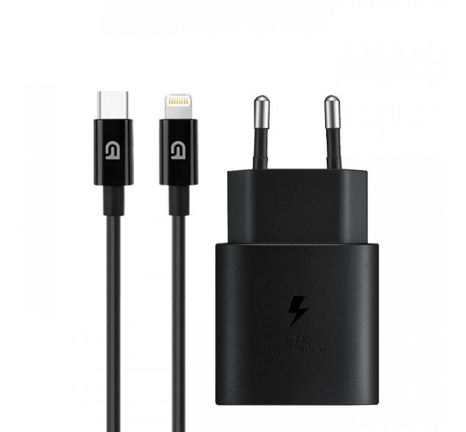 Зарядний пристрій Armorstandart AR-TA800 25W USB-C + cable USB-C to Lightning black (ARM77721)
