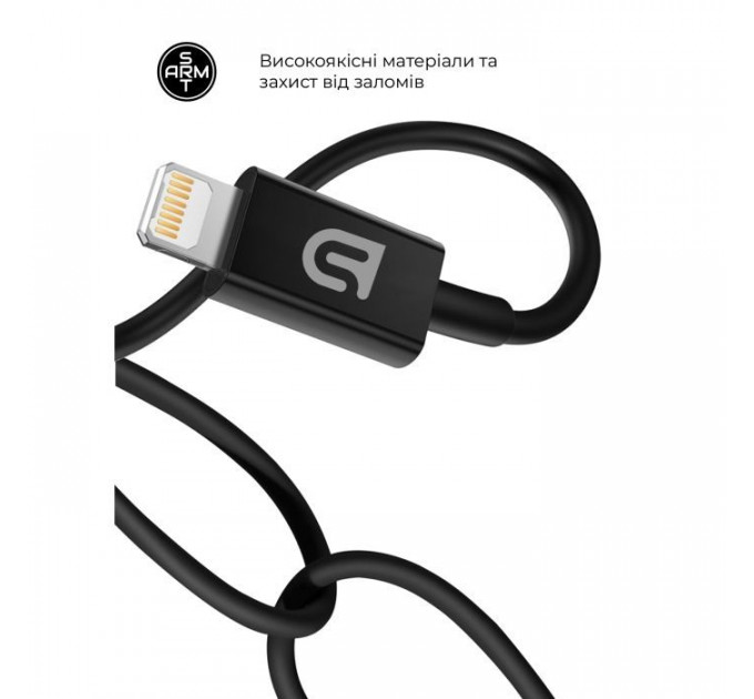Зарядний пристрій Armorstandart AR-TA800 25W USB-C + cable USB-C to Lightning black (ARM77721)