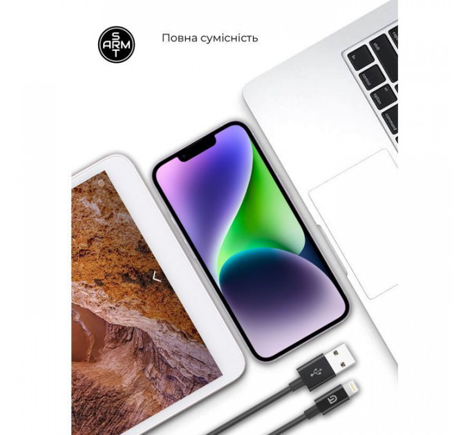 Зарядний пристрій Armorstandart AR-TA800 25W USB-C + cable USB-C to Lightning black (ARM77721)