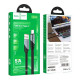 Дата кабеля USB 2.0 AM to USB-C 1.2m 5A nylon black HOCO (6942007605007)