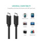 Дата кабель USB 2.0 AM to Lightning + Micro 5P + USB-C black HOCO (6942007608794)