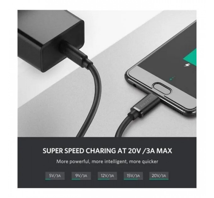 Дата кабель USB 2.0 AM to Lightning + Micro 5P + USB-C black HOCO (6942007608794)