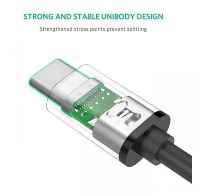 Дата кабель USB 2.0 AM to Lightning + Micro 5P + USB-C black HOCO (6942007608794)