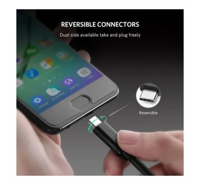 Дата кабель USB 2.0 AM to Lightning + Micro 5P + USB-C black HOCO (6942007608794)