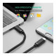 Дата кабель USB 2.0 AM to Lightning + Micro 5P + USB-C black HOCO (6942007608794)