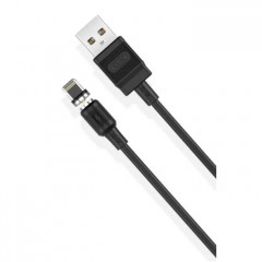 Дата кабель USB 2.0 AM to Lightning 1.0m 2.1A magnetic pvc black XO (NB187-L-1-BK)