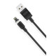 Дата кабель USB 2.0 AM to Lightning 1.0m 2.1A magnetic pvc black XO (NB187-L-1-BK)