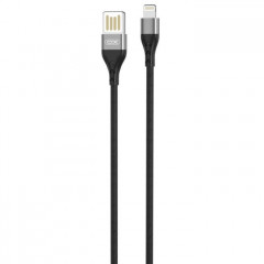 Дата кабель USB 2.0 AM to Lightning 1.0m 2.4A double-side grey XO (NB188-L-1-GR)