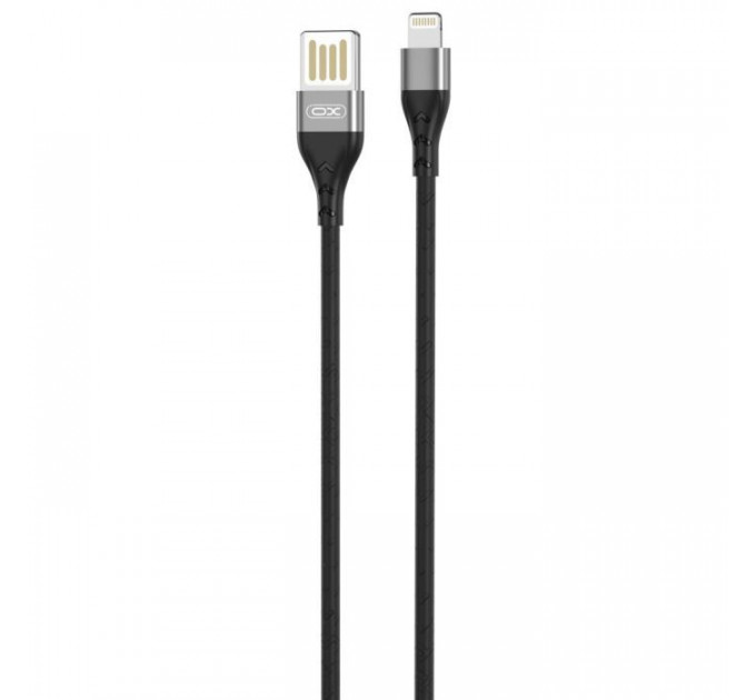 Дата кабель USB 2.0 AM to Lightning 1.0m 2.4A double-side grey XO (NB188-L-1-GR)