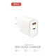 Зарядное устройство для XO 1xUSB-C PD30W + 1xUSB QC3.0 (XO-QC16)